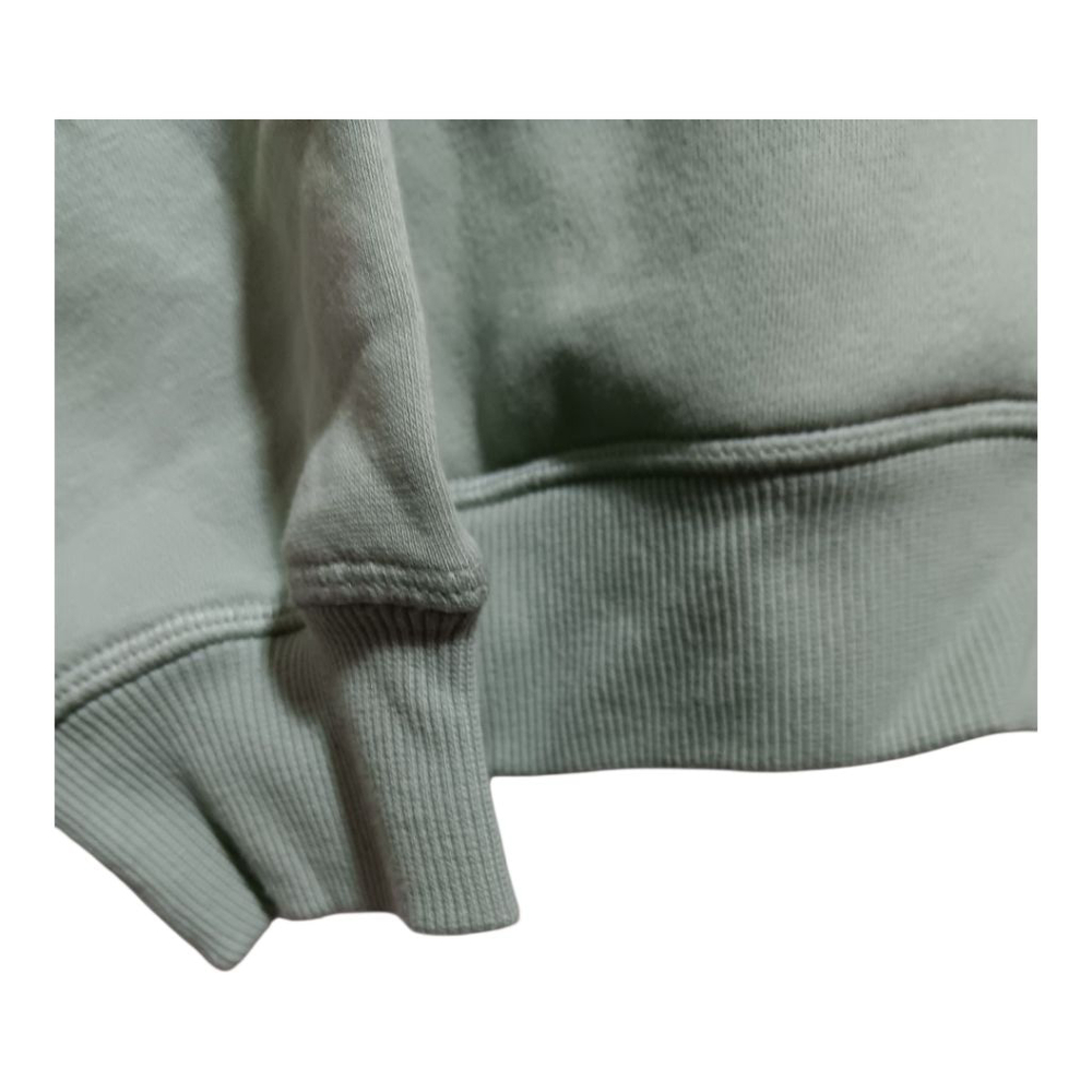 H&M Licensed Disney Sage Green Kangaroo Pocket Felt Mickey Mouse Logo Hoodie - Picture 7 of 12